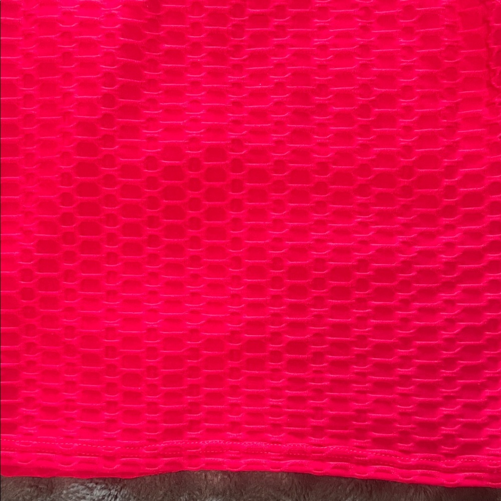 Private Label Bright Pink Textured Tank Top - Picture 3 of 3